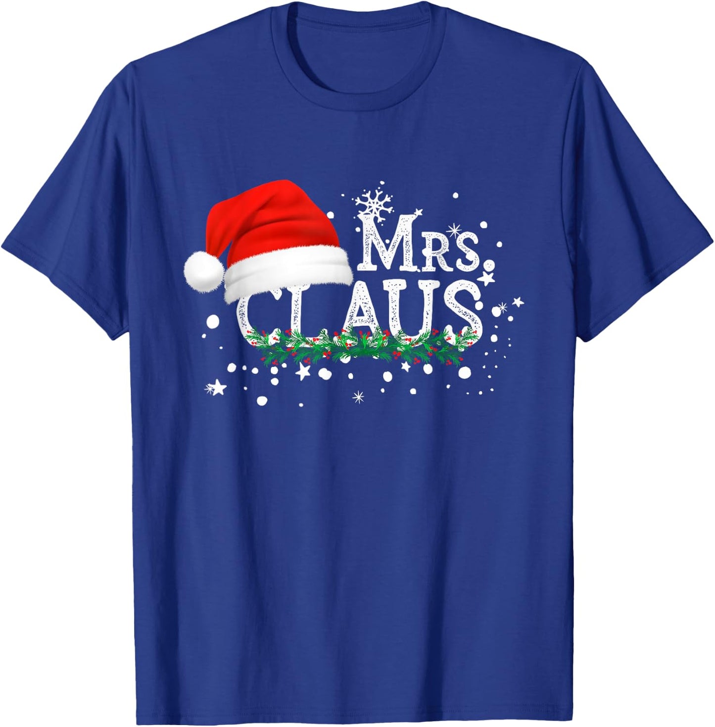 Mrs Claus Christmas Couples Matching Her Xmas Pajama T-Shirt - T-Shirt | Royal