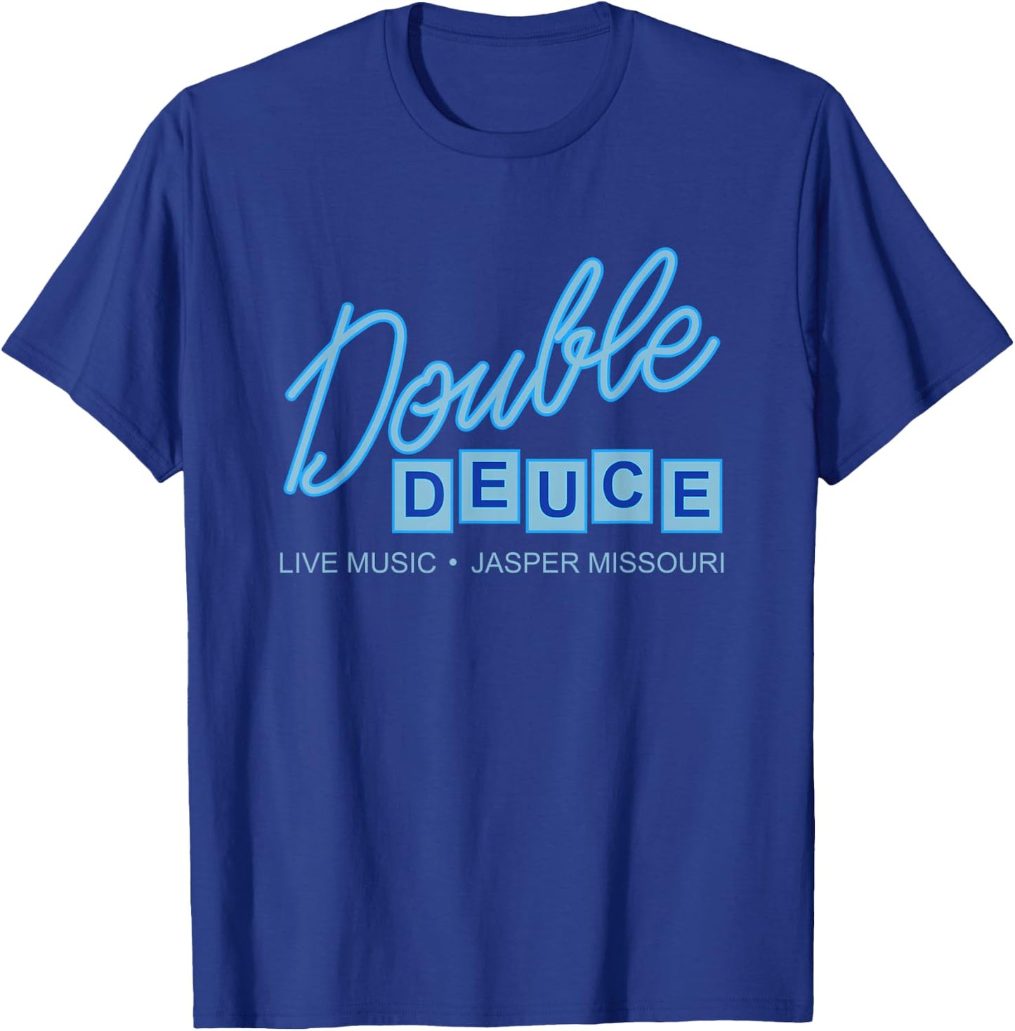 Double Deuce Bar - Jasper Missouri T-Shirt - T-Shirt | Royal