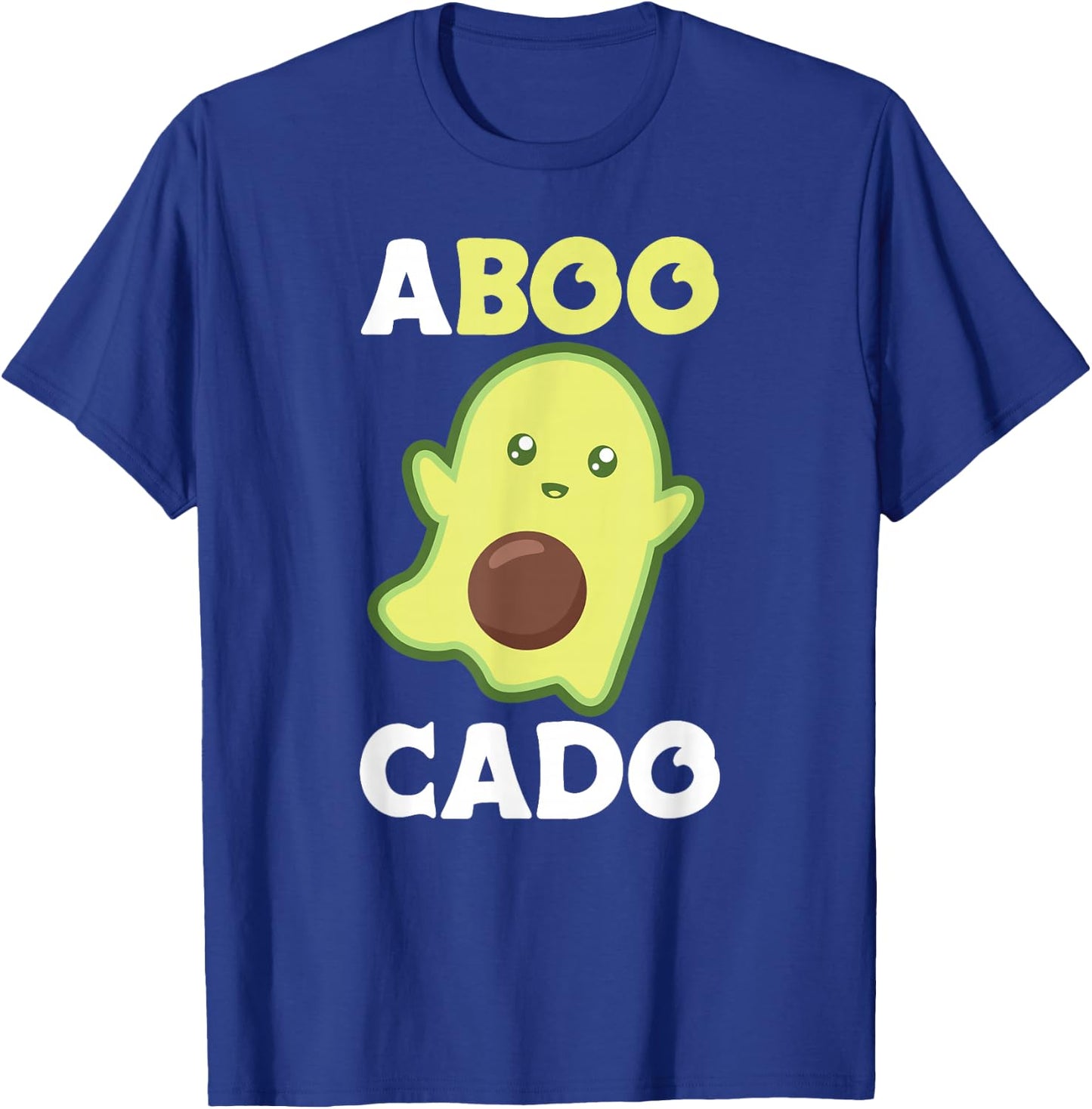 Avocado Ghost For Halloween Funny Avocados Pun T-Shirt - T-Shirt | Royal