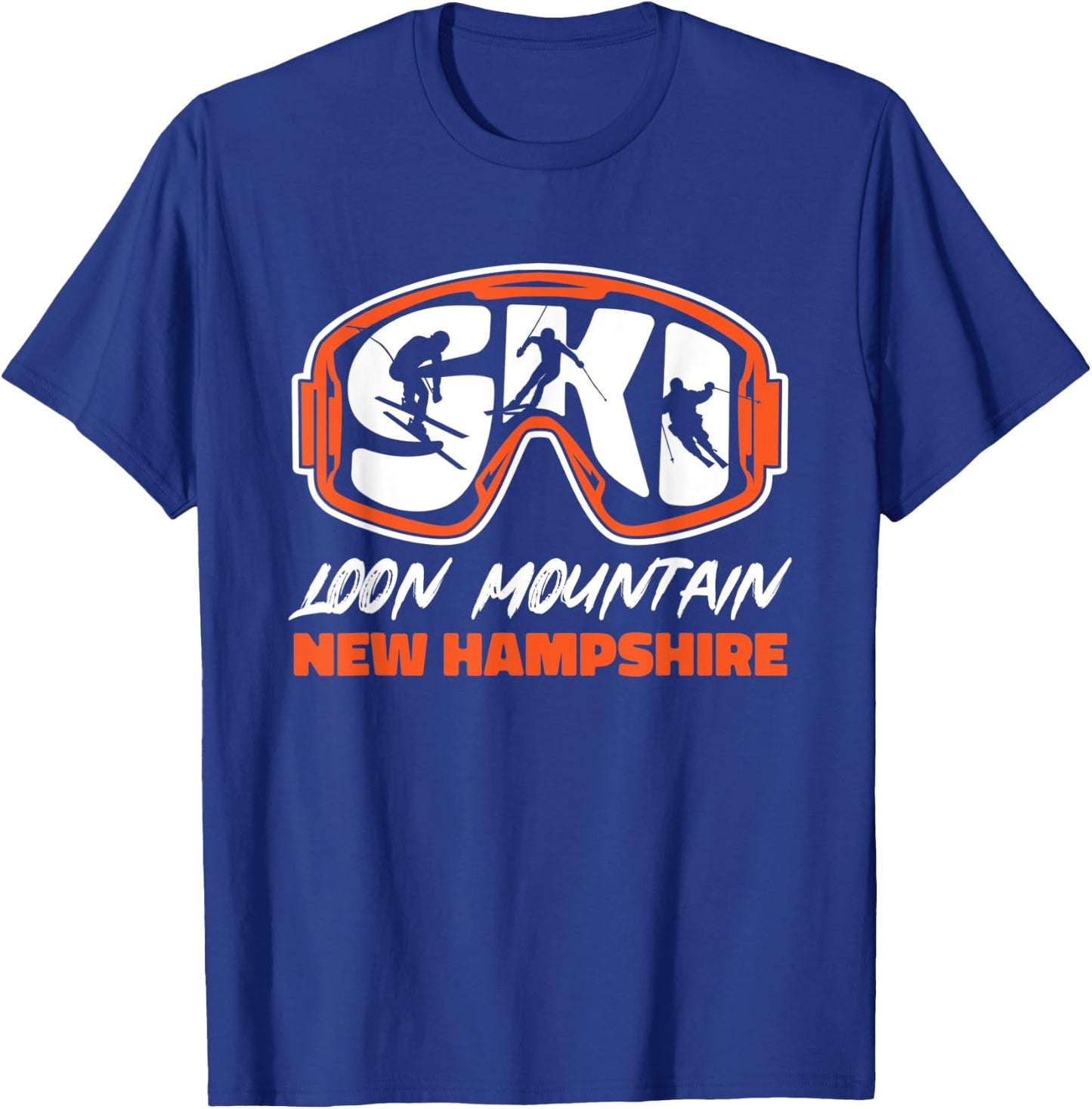 Ski Loon Mountain New Hampshire Skiing Moutain Skier T-Shirt - T-Shirt | Royal