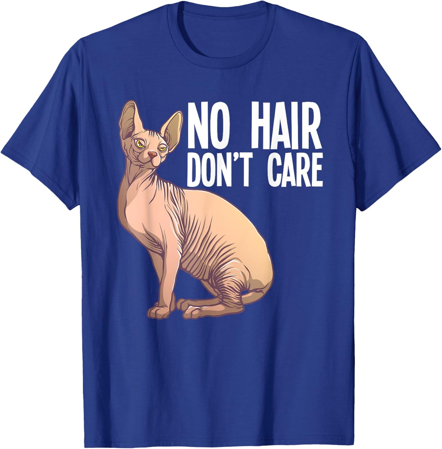 Funny Sphynx Cat Art Women Hairless Cat Lover Pet T-Shirt - T-Shirt | Royal