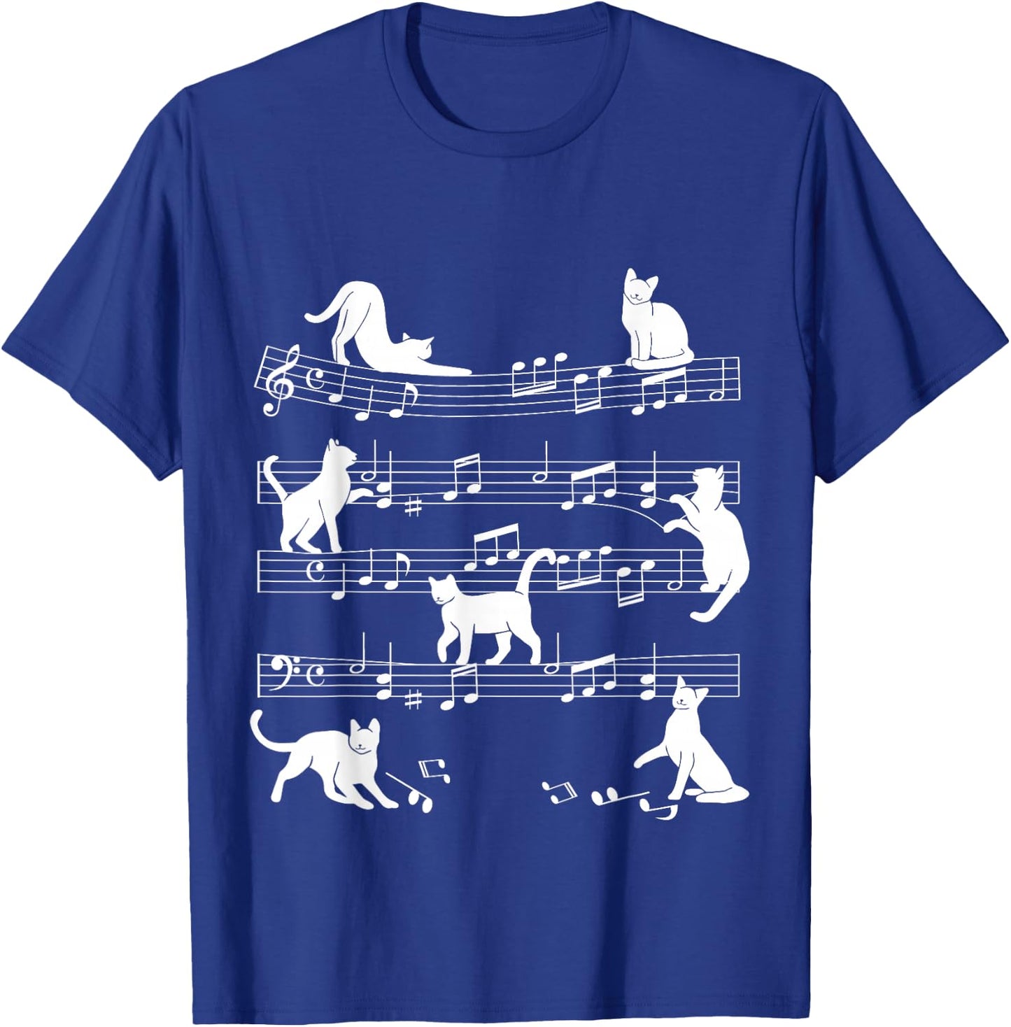 Cat Music Pet Cat Design Women Girls Kids T-Shirt - T-Shirt | Royal