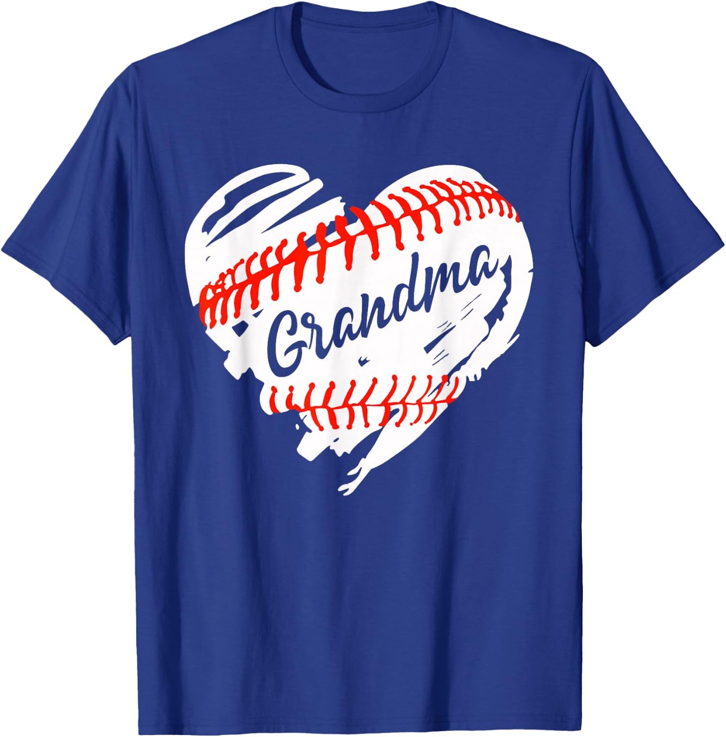 Baseball Heart Baseball Grandma Women Softball Mom Short T-Shirt - T-Shirt | Royal