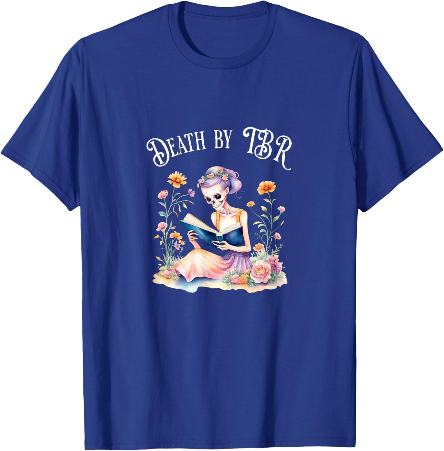 Death By TBR - Gothic book lover in Preppy Gothiccore T-Shirt - T-Shirt | Royal