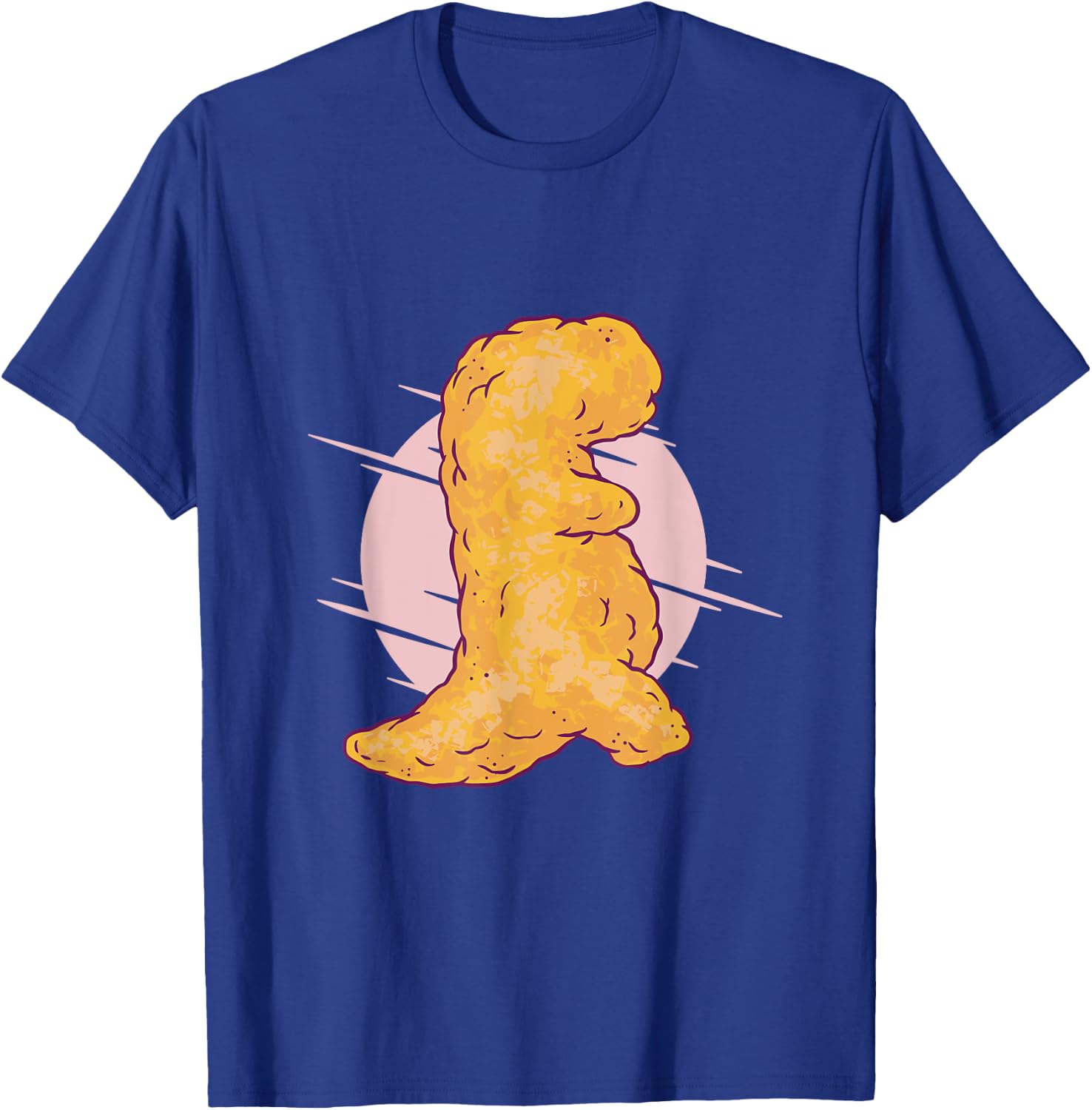 Dino Nugget Dinosaur Chicken Nugget Funny Graphic T-Shirt - T-Shirt | Royal