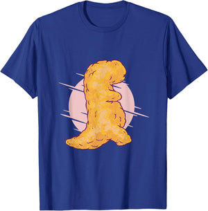 Dino Nugget Dinosaur Chicken Nugget Funny Graphic T-Shirt - T-Shirt | Royal