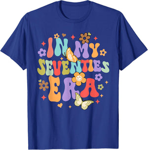 70th Birthday Party 70 Years Birthday In My Seventies Era T-Shirt - T-Shirt | Royal