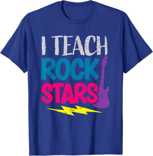 I Teach Rockstars Orchestra Music Teacher Back to School T-Shirt - T-Shirt | Royal