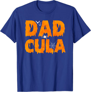 Funny Dadcula Halloween Dad Vampire Costume Momster matching T-Shirt - T-Shirt | Royal
