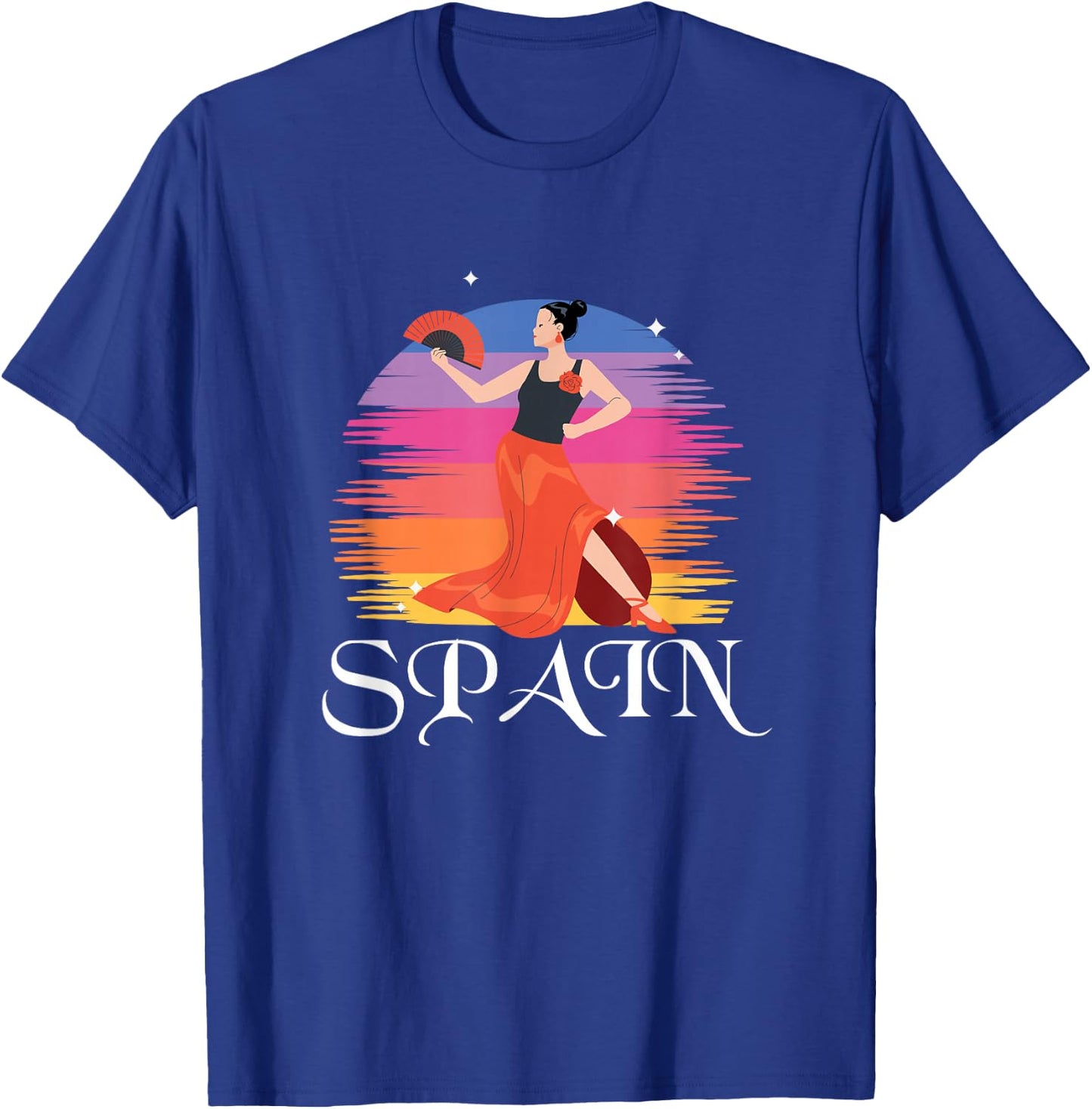 Spain | Girl Dancing Flamenco | Spanish Spaniard T-Shirt - T-Shirt | Royal