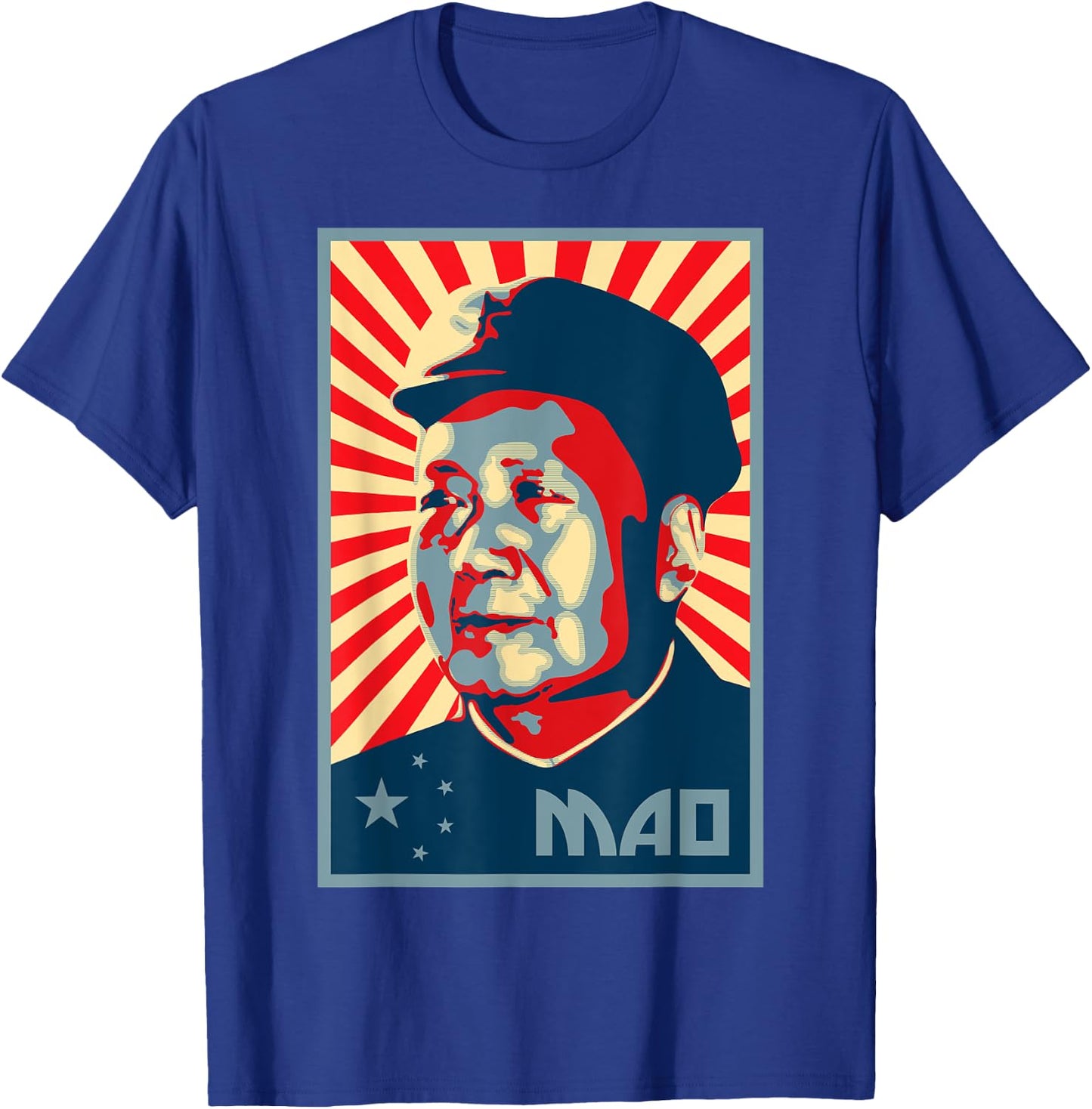 Mao Zedong Tse Tung Chairman Mao China Chinese Patriot T-Shirt - T-Shirt | Royal