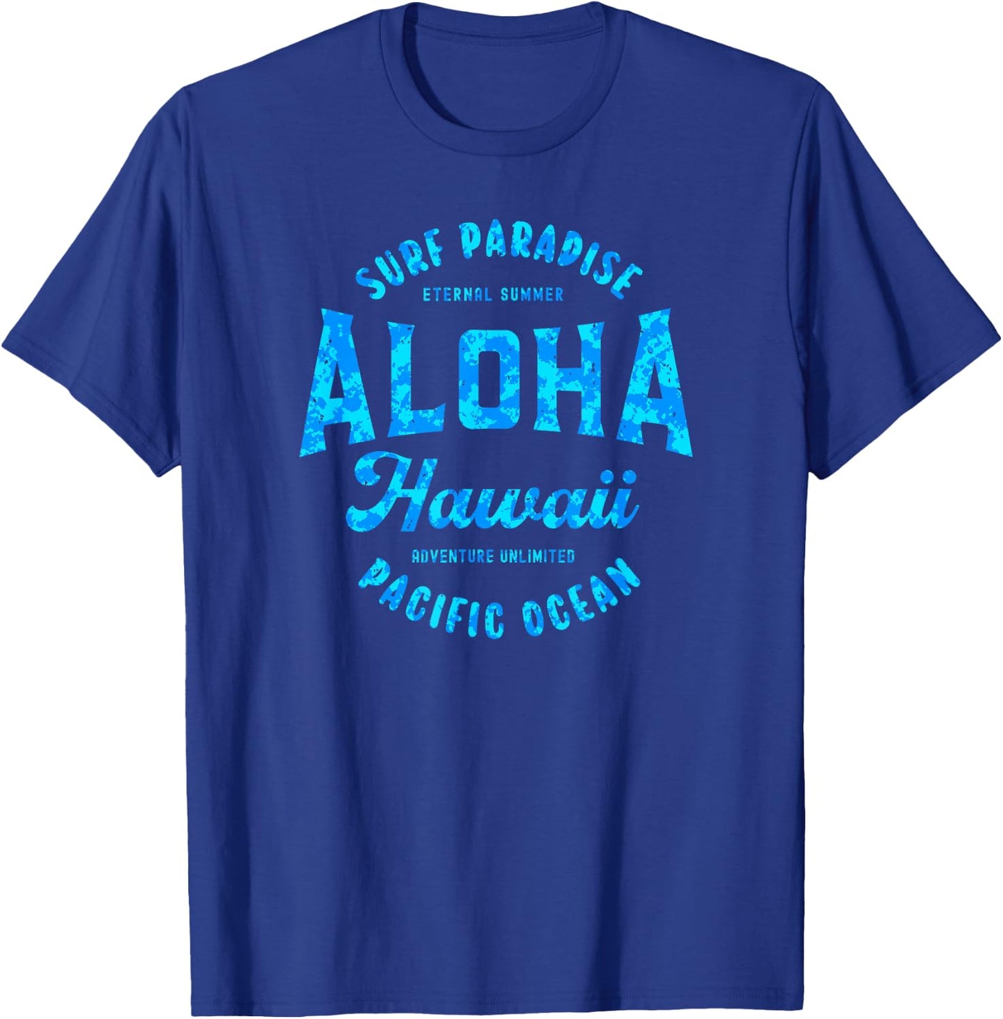 Hawaii Aloha Hawaiian Retro Throwback Girls Boys Souvenir T-Shirt - T-Shirt | Royal