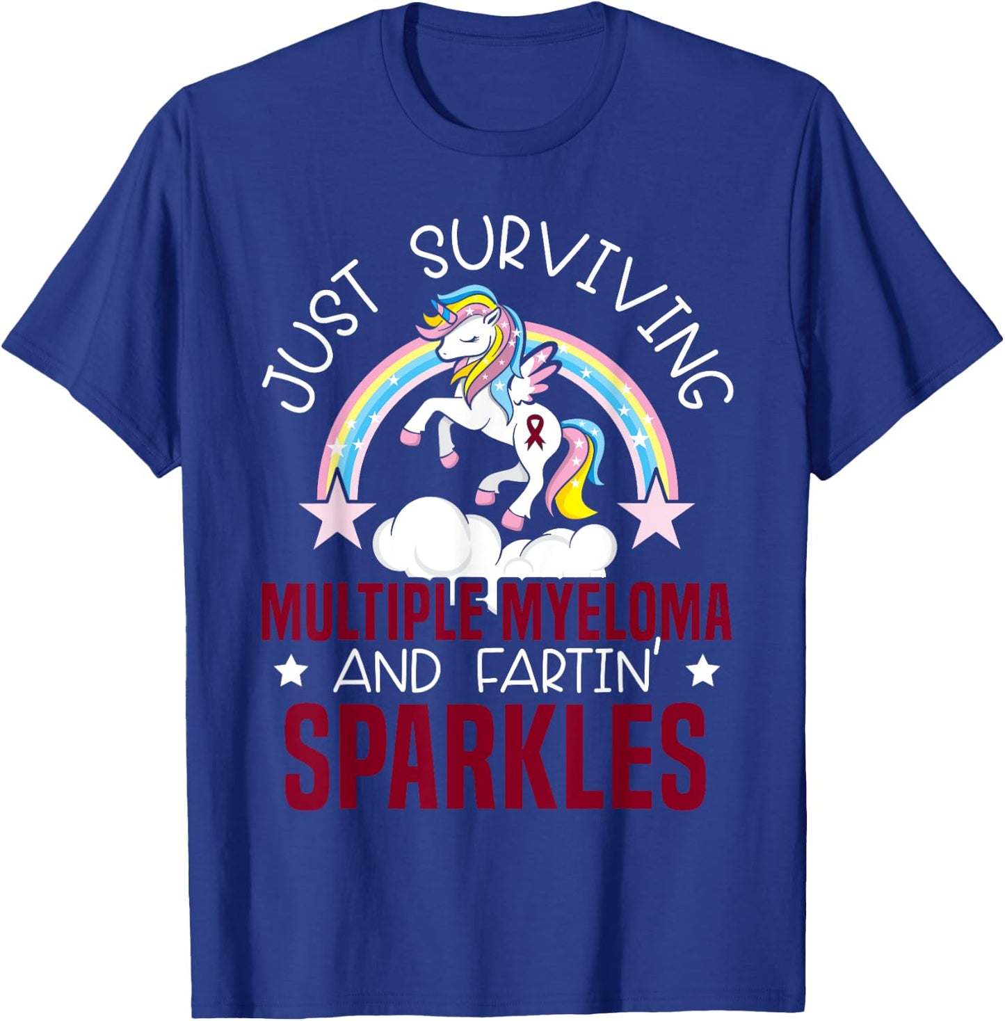Multiple Myeloma Warrior Myeloma Cancer Awareness T-Shirt - T-Shirt | Royal