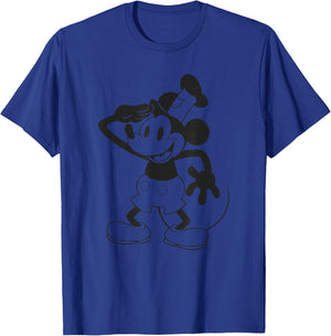 Disney Mickey And Friends Captain Mickey Vintage Cartoon T-Shirt - T-Shirt | Royal