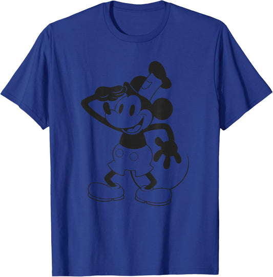Disney Mickey And Friends Captain Mickey Vintage Cartoon T-Shirt - T-Shirt | Royal