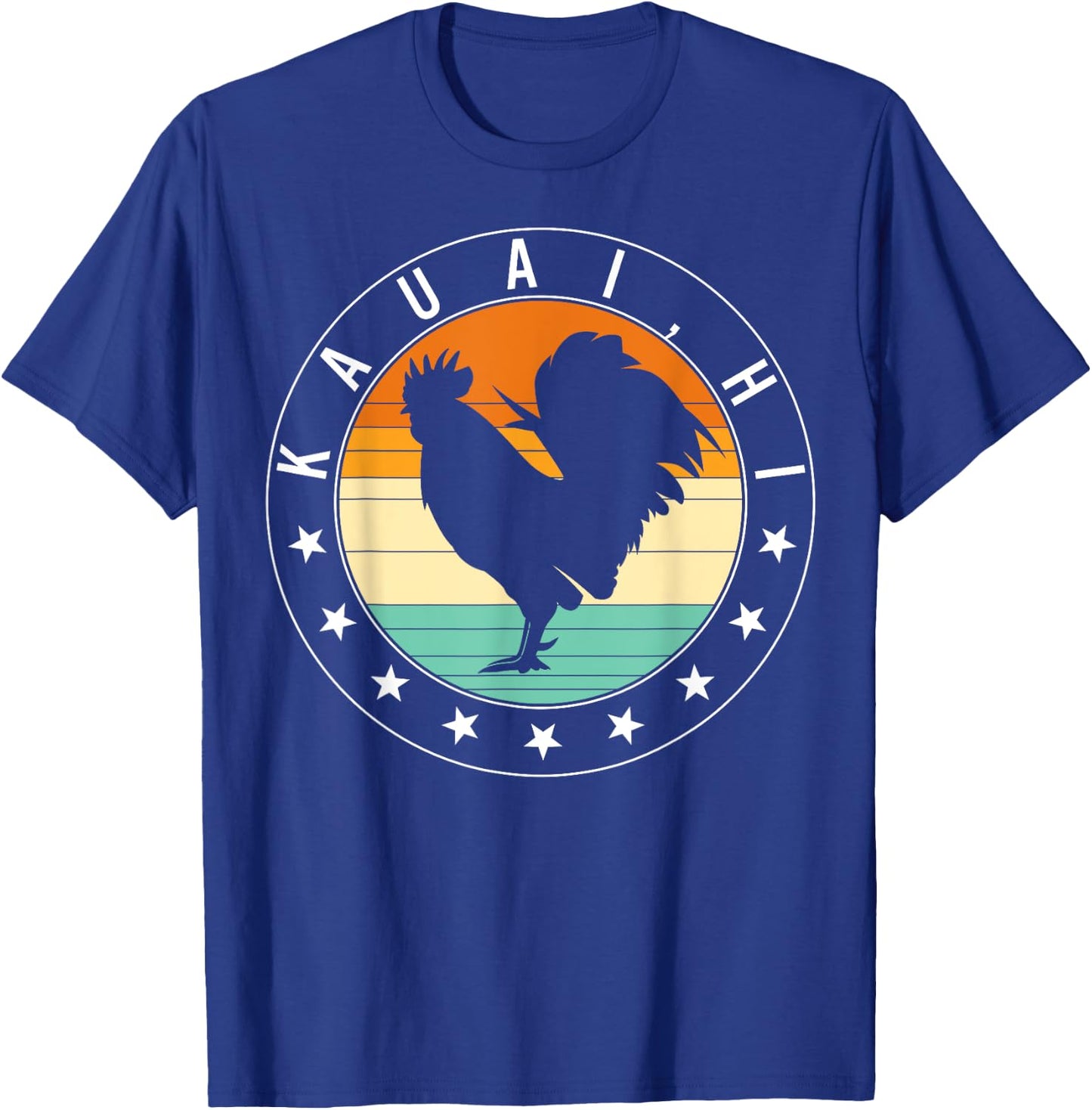 Kauai Hi Wild Feral Chicken Souvenir Hawaii Rooster Fighting T-Shirt - T-Shirt | Royal