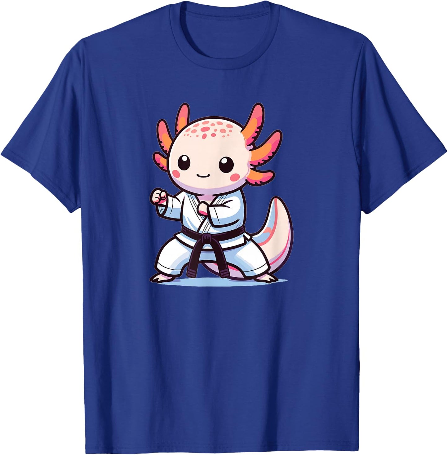 Sports Axolotls Martial Arts Karate Axolotl T-Shirt - T-Shirt | Royal