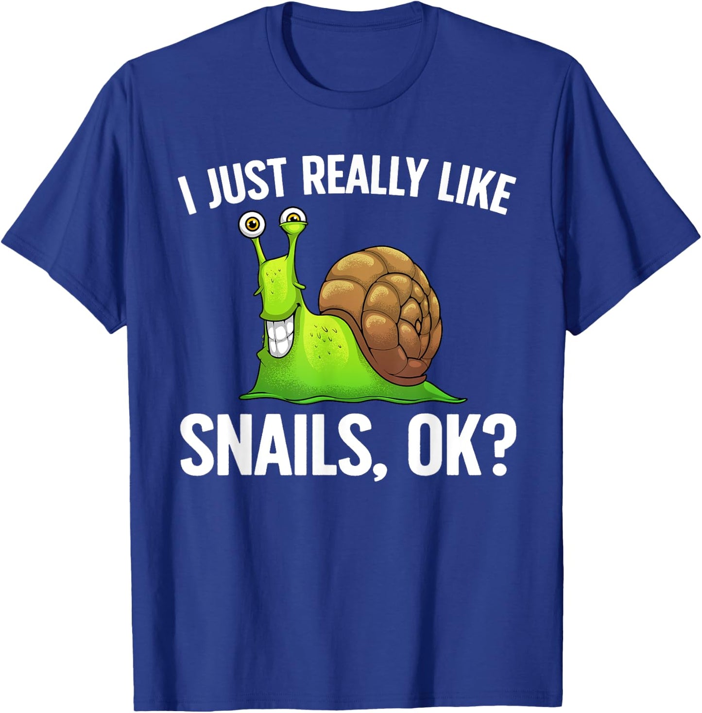 Cute Snail Design Women Kids Gastropod Snail Lovers T-Shirt - T-Shirt | Royal