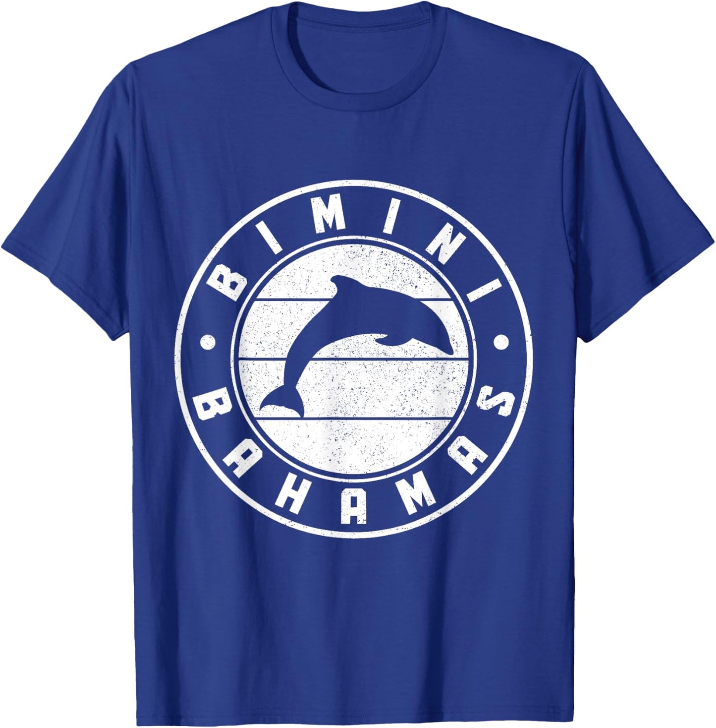 Bimini Bahamas Souvenir Dolphin Vintage T-Shirt - T-Shirt | Royal