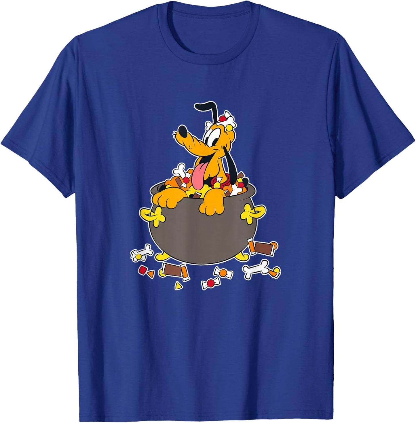 Disney Mickey And Friends Halloween Pluto Inside Candy Bowl T-Shirt - T-Shirt | Royal