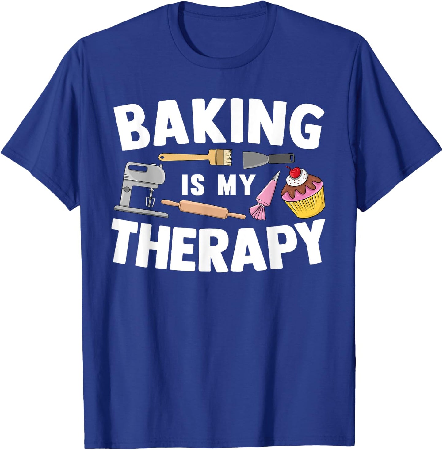 Cool Baking Women Baker Cupcake Bread Cookie Dessert T-Shirt - T-Shirt | Royal
