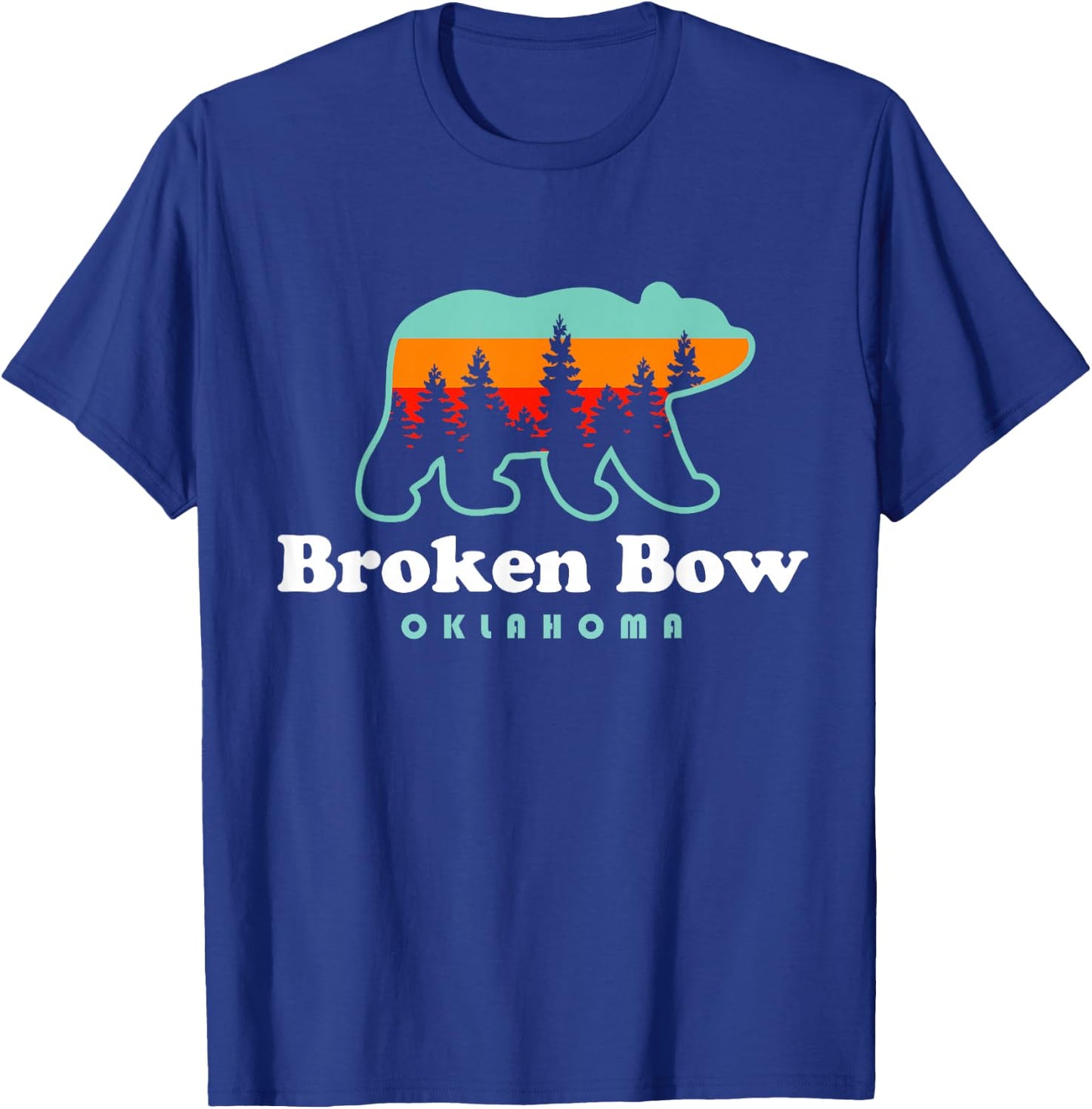 Broken Bow Oklahoma Lake Outdoors Bear T-Shirt - T-Shirt | Royal