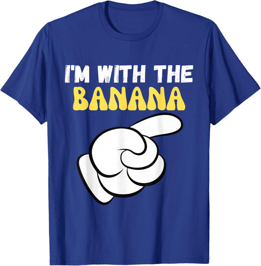 I'm with the Banana Funny Design Im with the Banana T-Shirt - T-Shirt | Royal