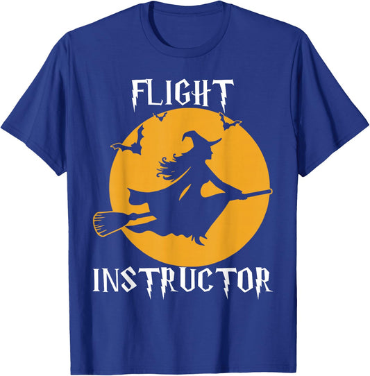 Flight Instructor Witch Halloween T-Shirt - T-Shirt | Royal