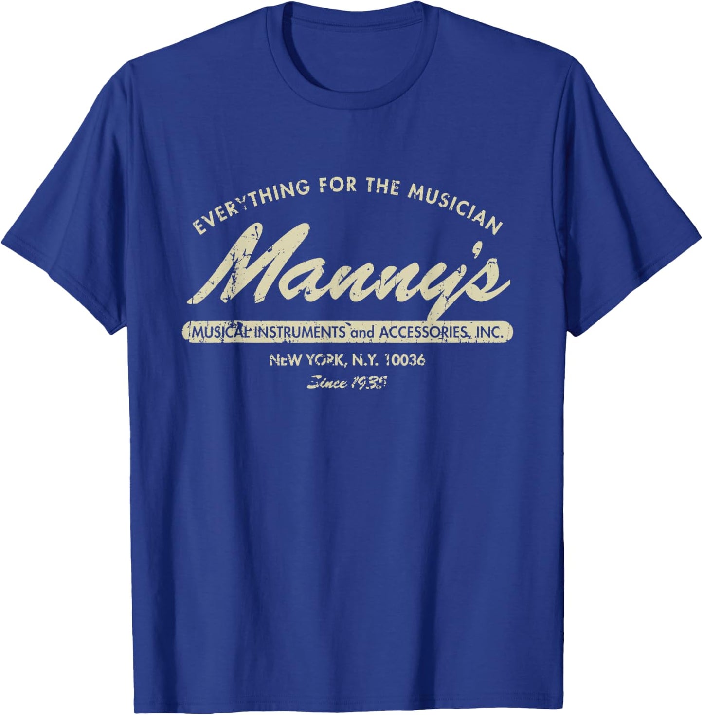 Manny's Music 1935 T-Shirt - T-Shirt | Royal