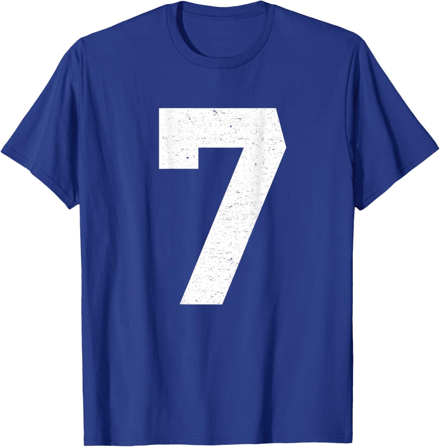 #7 Jersey Uniform Varsity Sports Number, 7th Birthday T-Shirt - T-Shirt | Royal