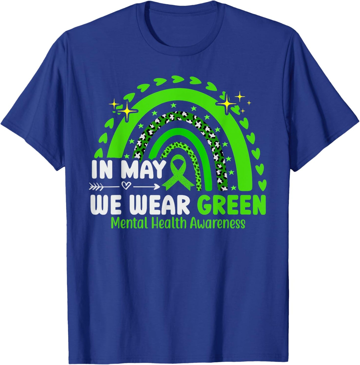 Its Okay To Not Be Okay Shirt Mental Health Awareness Ribbon T-Shirt - T-Shirt | Royal