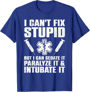 Funny Paramedic Design Women EMT Paramedic EMS Lover T-Shirt - T-Shirt | Royal