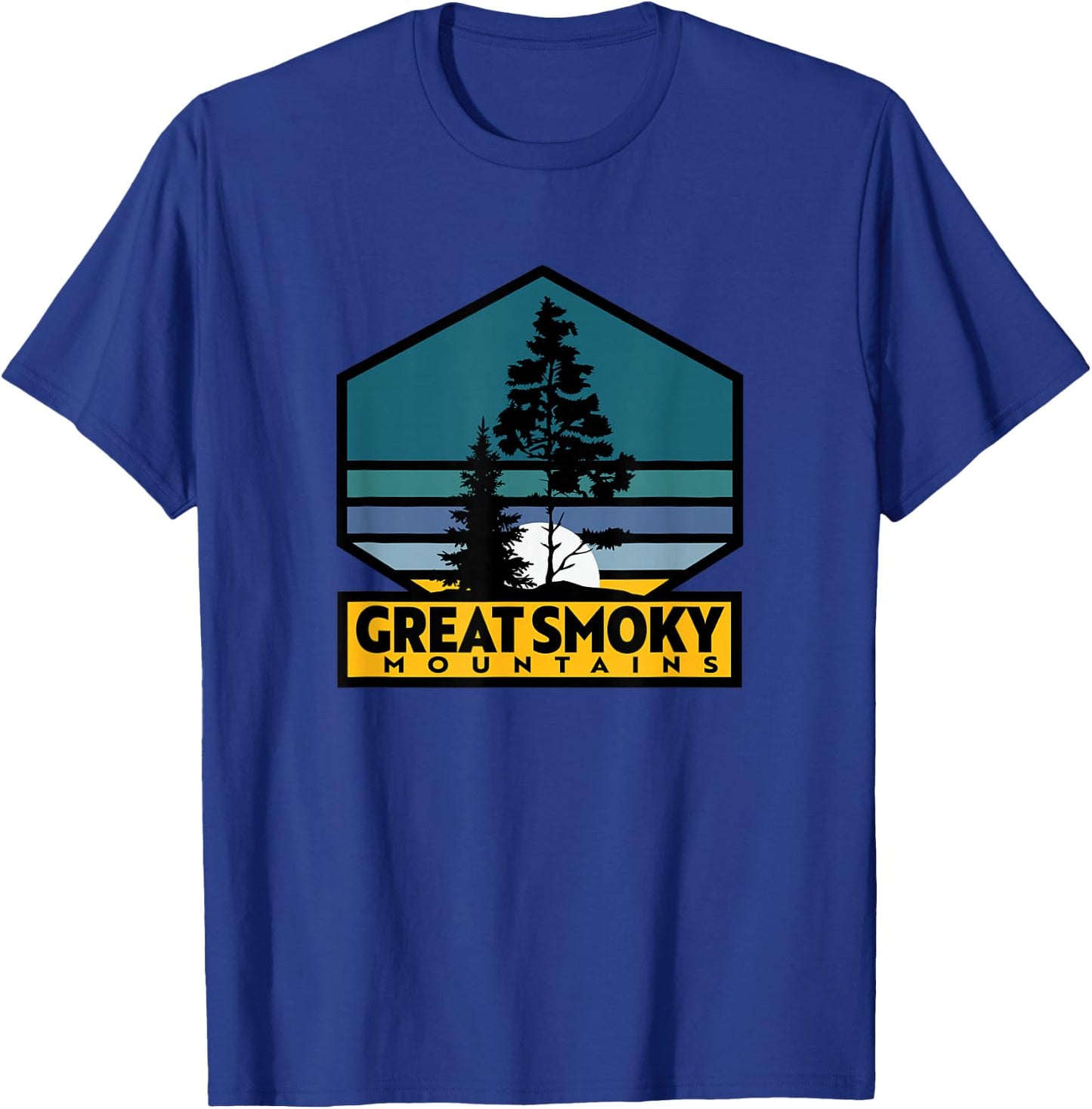 Great Smoky Mountains National Park Pines T-Shirt - T-Shirt | Royal