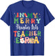 In My Merry Theater Arts Teacher Era Retro Christmas T-Shirt - T-Shirt | Royal