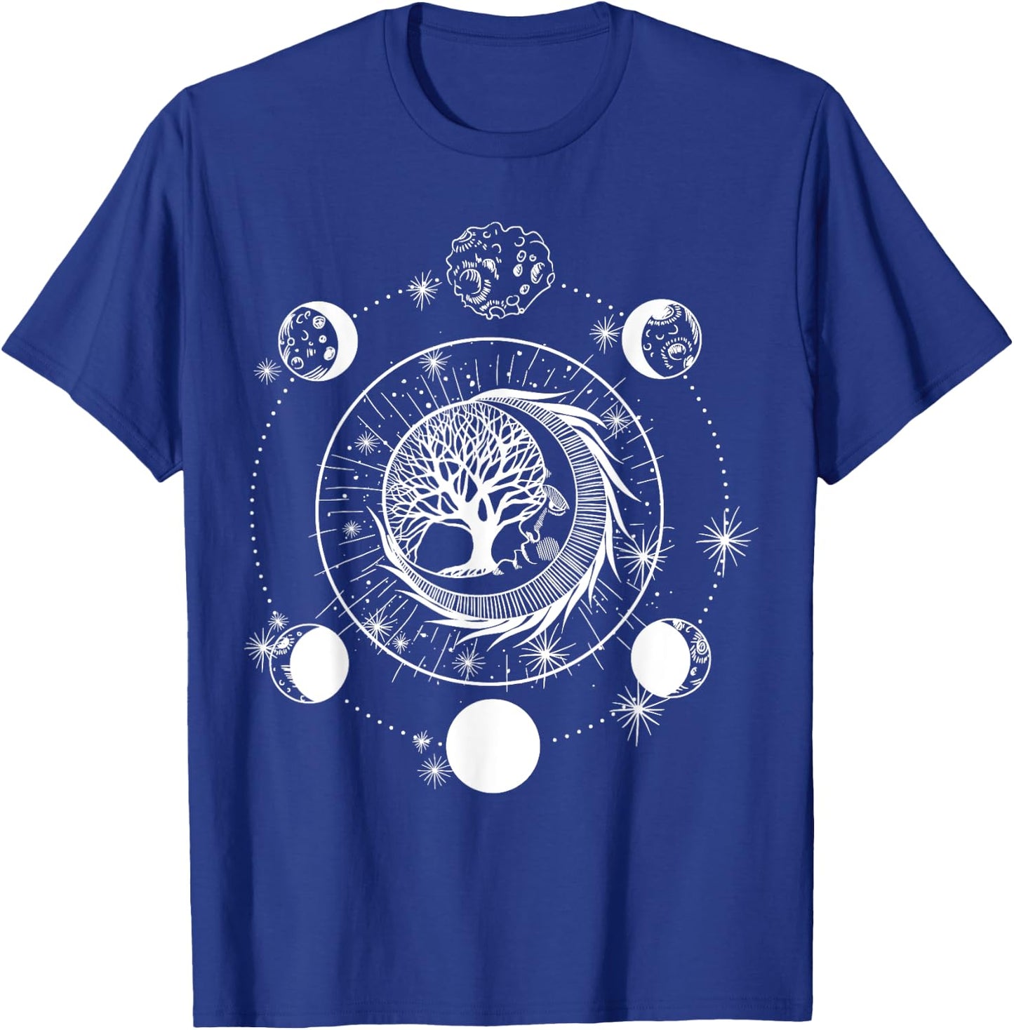 Phases of the Moon Tree of Life Mystical Lovers T-Shirt - T-Shirt | Royal