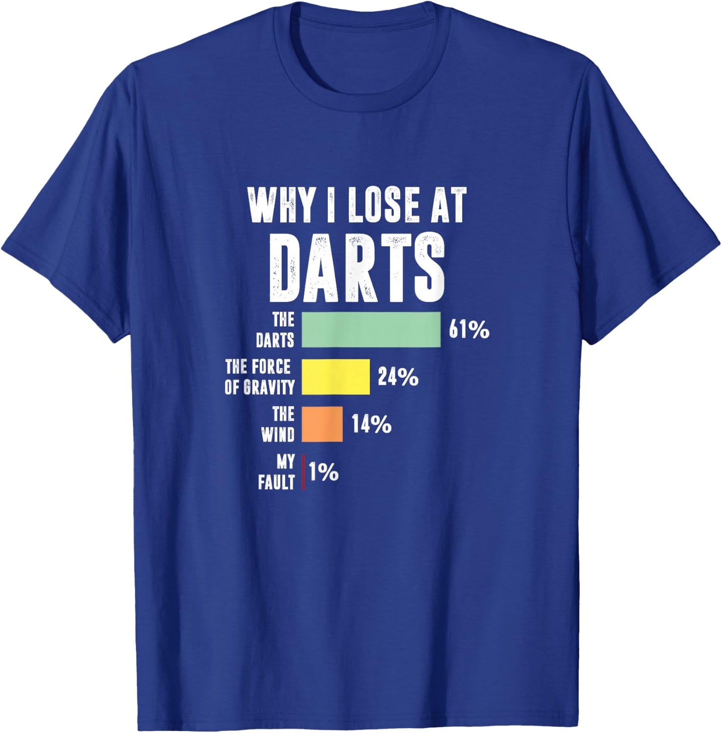 Why I Lose at Darts, Funny Darts Player T-Shirt - T-Shirt | Royal