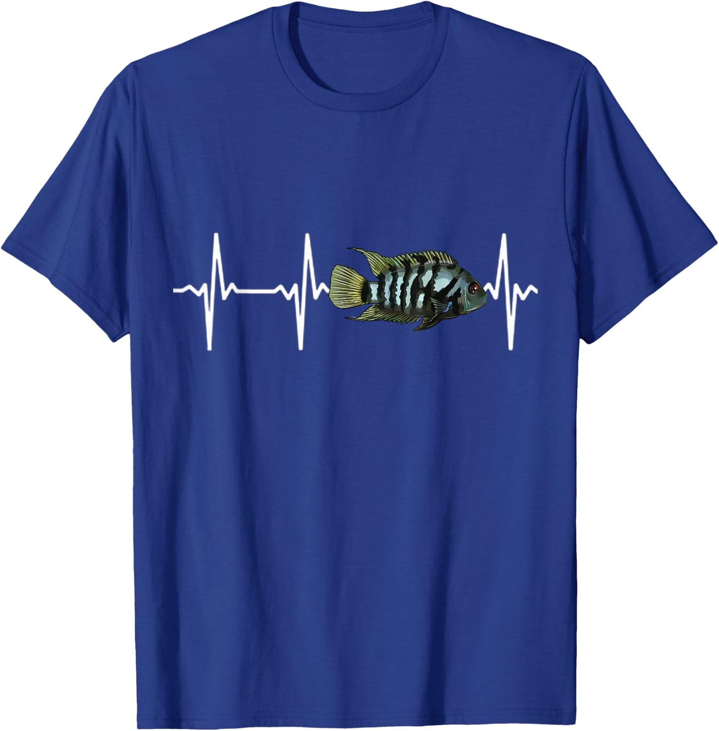 Convict Cichlids Heartbeat For Fishkeeping Aquarium Lovers T-Shirt - T-Shirt | Royal