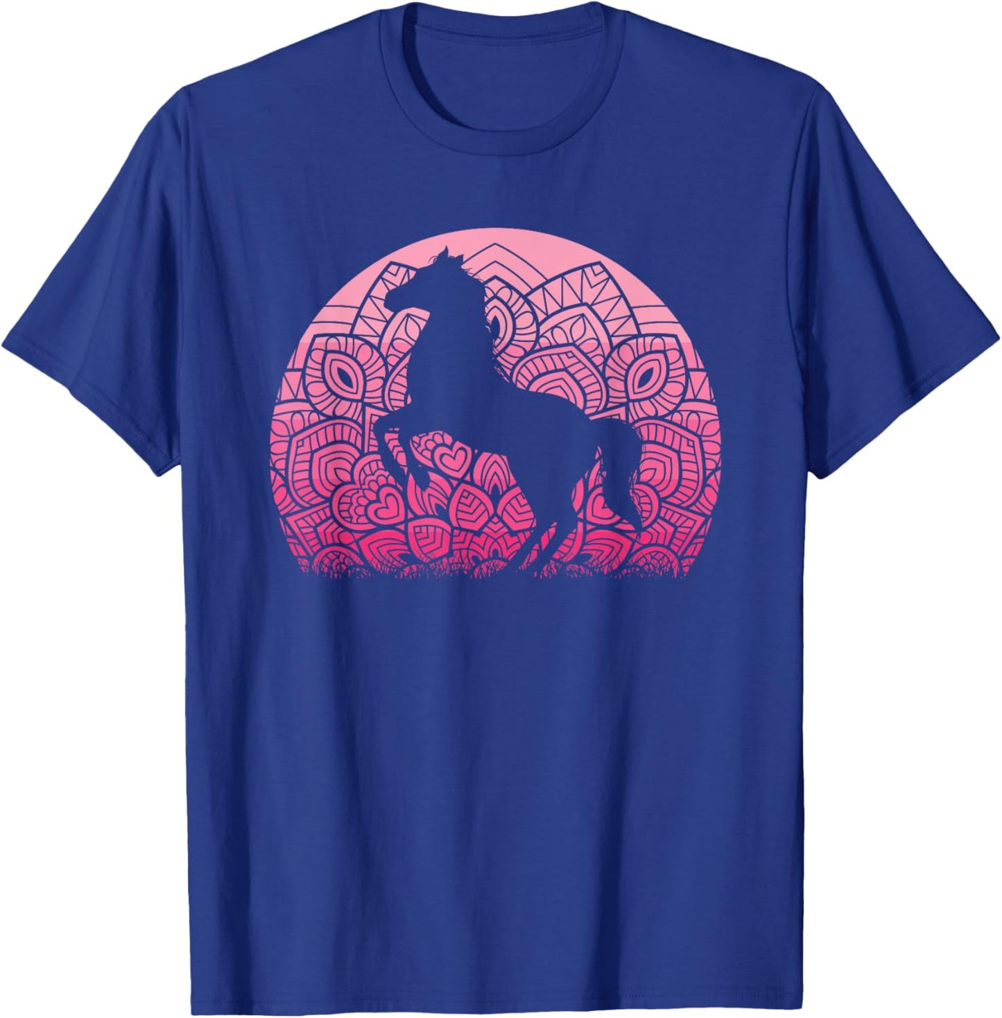 Horse Lover Horseback Riding Western Cowgirl Women Girls T-Shirt - T-Shirt | Royal