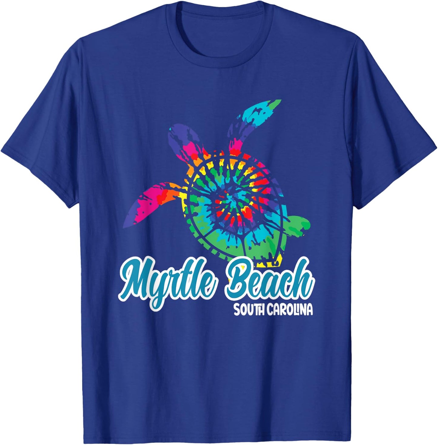 Myrtle Beach Souvenirs S Carolina Tie Dye Save Sea Turtle Men Women Girls Kids T-Shirt - T-Shirt | Royal