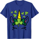 Kids St Patricks Day Unicorn Face Saint Pattys Girls Kids Toddler T-Shirt - T-Shirt | Royal