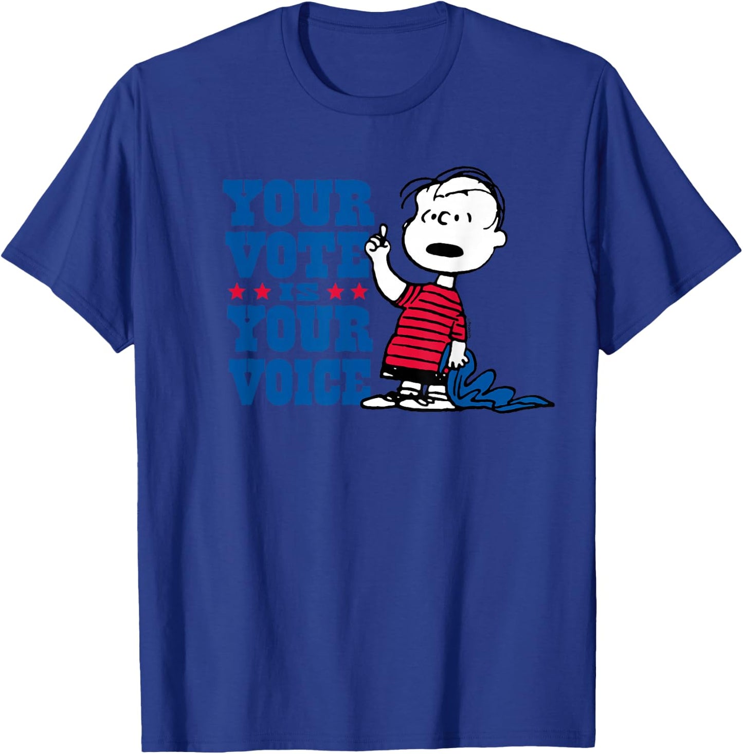 Peanuts - Your Vote Is Your Voice T-Shirt - T-Shirt | Royal