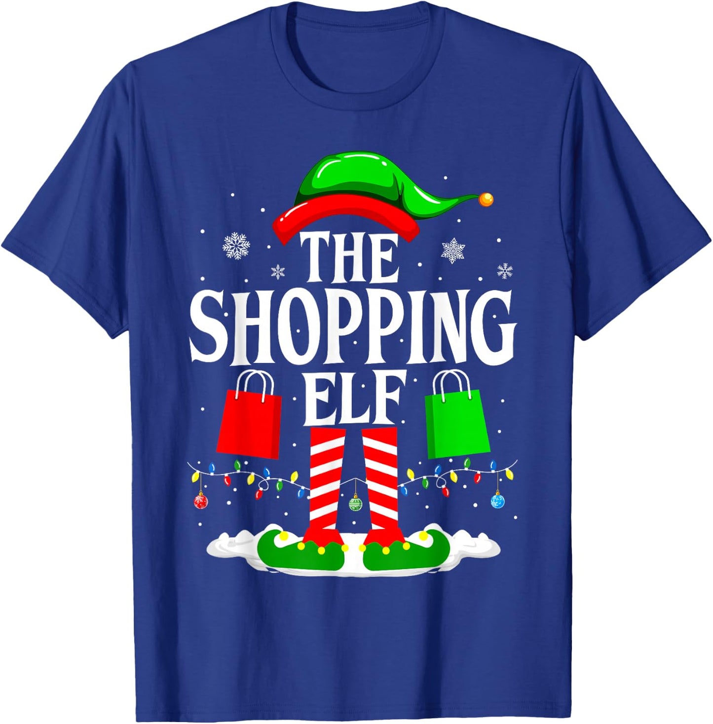 The Shopping Elf Funny Xmas Family matching Christmas T-Shirt - T-Shirt | Royal