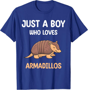 Armadillo Just A Boy Who Loves Armadillos Kids Boys Toddler T-Shirt - T-Shirt | Royal