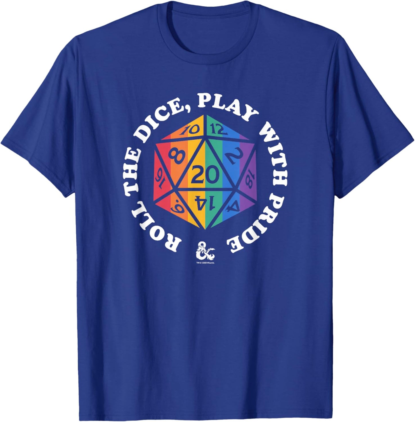 Dungeons & Dragons Rainbow Roll The Dice Play With Pride T-Shirt - T-Shirt | Royal