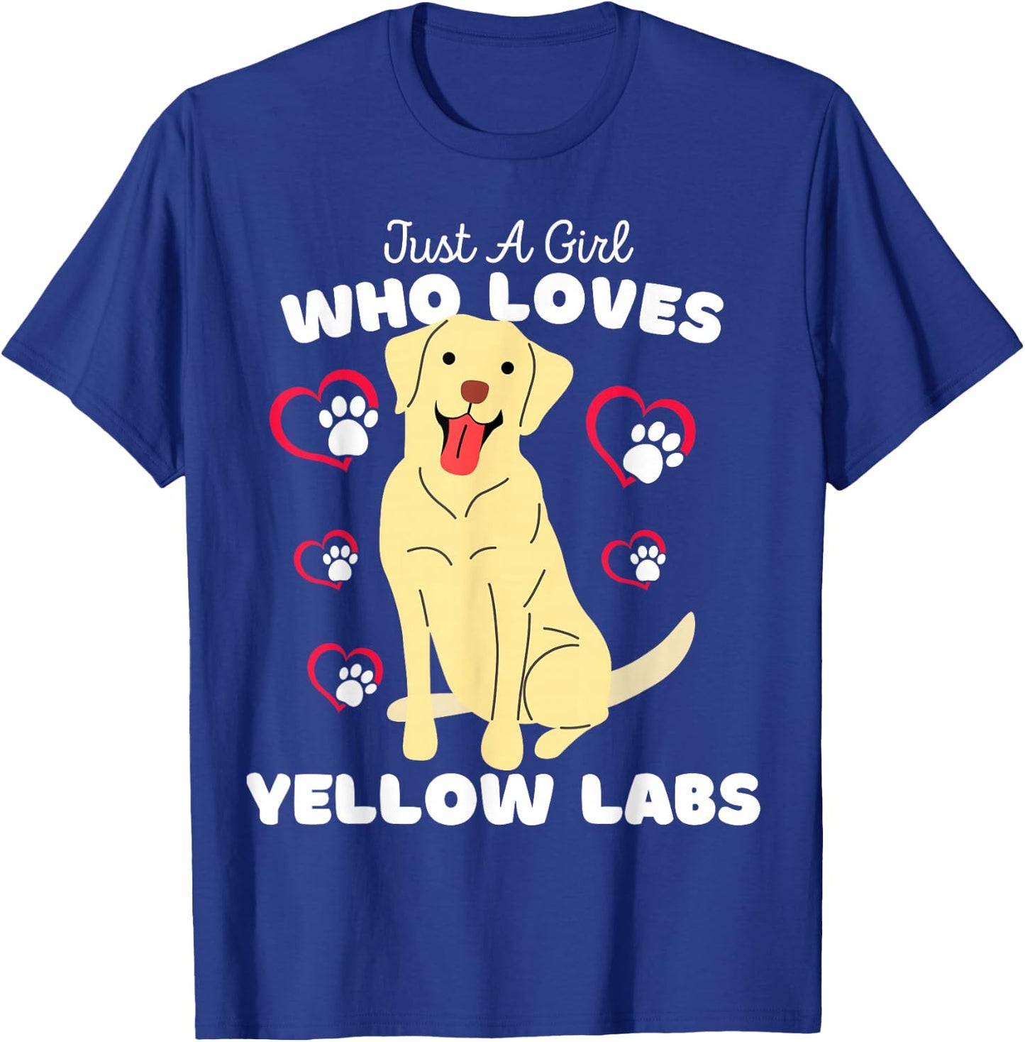 Just A Girl Who Loves Yellow Labs - Cute Yellow Lab Kids T-Shirt - T-Shirt | Royal