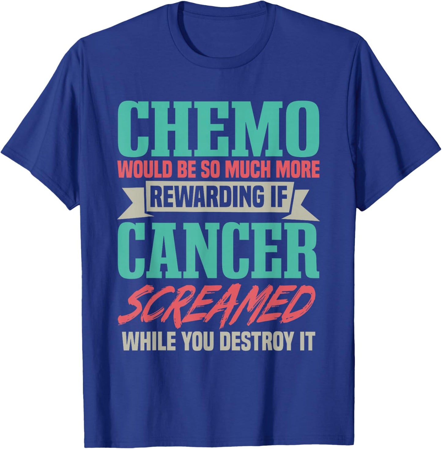 Chemo Chemotherapy Shirt - Women's Cancer Awareness - Black - Small - Short Sleeve - - Regular Fit - -Adults T-Shirt - T-Shirt | Royal