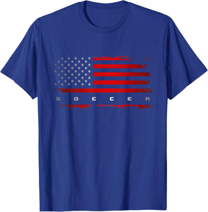 American Flag Soccer Apparel - Soccer T-Shirt - T-Shirt | Royal