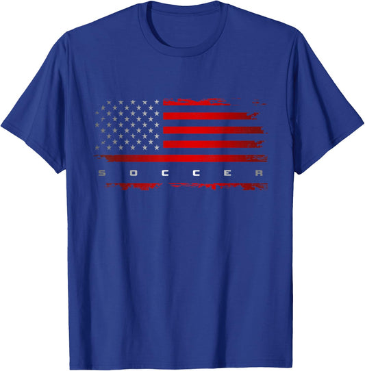 American Flag Soccer Apparel - Soccer T-Shirt - T-Shirt | Royal