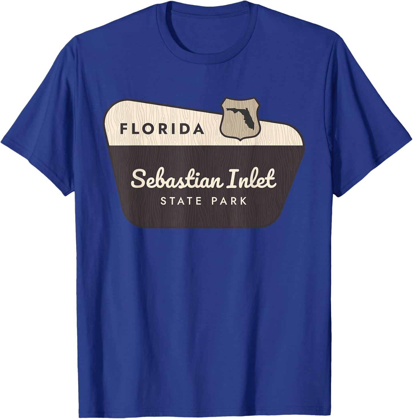 Sebastian Inlet State Park Florida Welcome Sign Vacation T-Shirt - T-Shirt | Royal