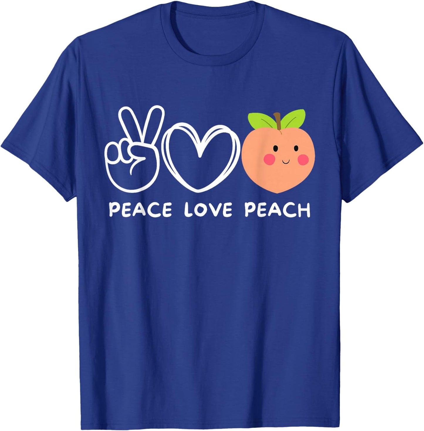 Peace, Love Peach Retro Peach Lover Fruit Lover T-Shirt - T-Shirt | Royal